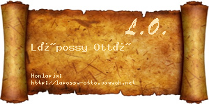 Lápossy Ottó névjegykártya