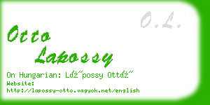 otto lapossy business card